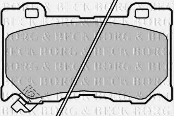Комплект тормозных колодок, дисковый тормоз BORG & BECK BBP2363