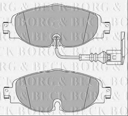 Комплект тормозных колодок, дисковый тормоз BORG & BECK BBP2381