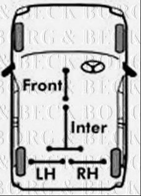 BORG & BECK BKB1026 Трос, стояночная тормозная система