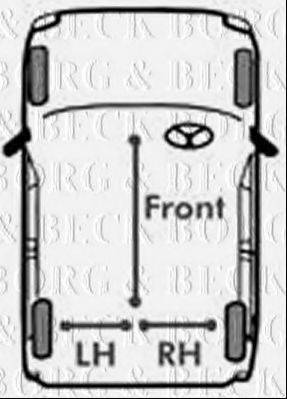 Трос, стояночная тормозная система BORG & BECK BKB1045
