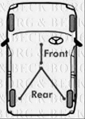 Трос, стояночная тормозная система BORG & BECK BKB1141