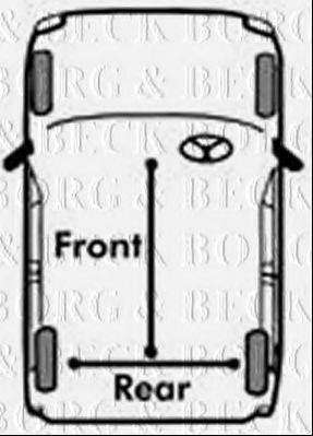 Трос, стояночная тормозная система BORG & BECK BKB1173