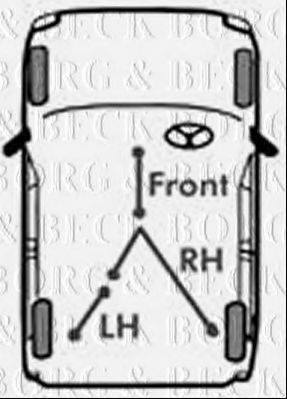 Трос, стояночная тормозная система BORG & BECK BKB1918