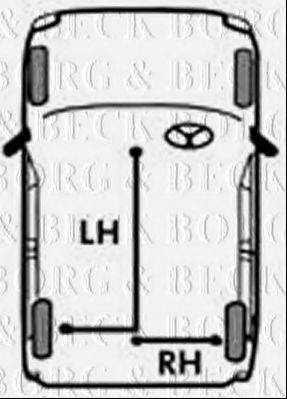 Трос, стояночная тормозная система BORG & BECK BKB2272