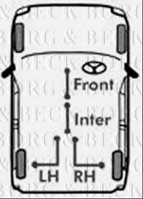 Трос, стояночная тормозная система BORG & BECK BKB3178