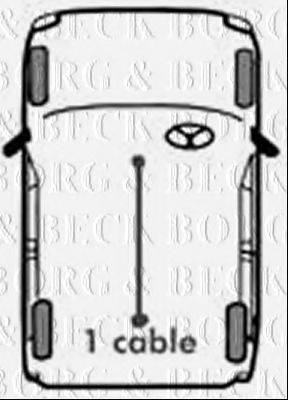 Трос, стояночная тормозная система BORG & BECK BKB1419
