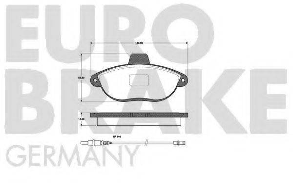EUROBRAKE 5502221934 Комплект тормозных колодок, дисковый тормоз