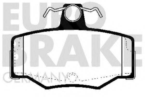 Комплект тормозных колодок, дисковый тормоз EUROBRAKE 5502222221