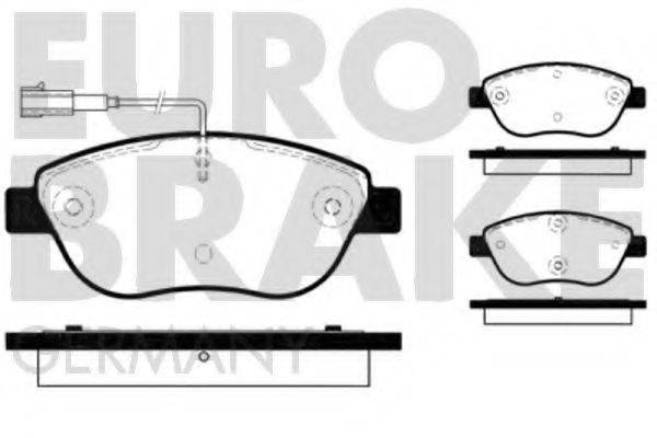 Комплект тормозных колодок, дисковый тормоз EUROBRAKE 5502222364