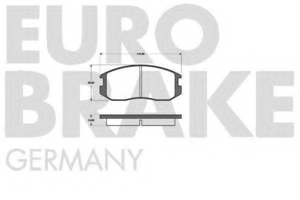 Комплект тормозных колодок, дисковый тормоз EUROBRAKE 5502223017