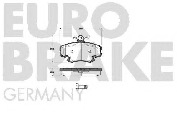 Комплект тормозных колодок, дисковый тормоз EUROBRAKE 5502223953