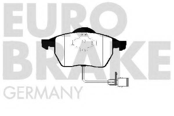 Комплект тормозных колодок, дисковый тормоз EUROBRAKE 5502224729
