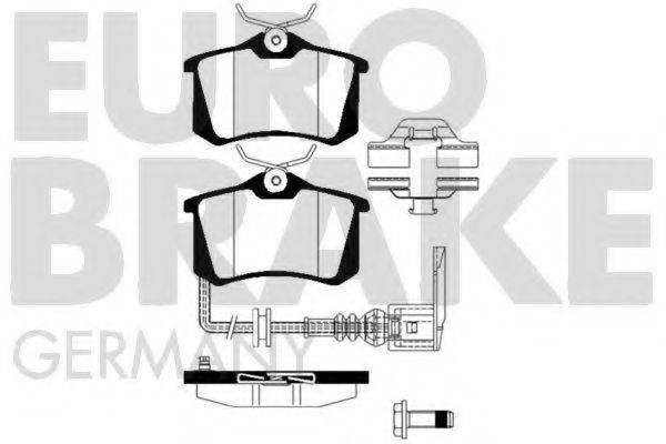 Комплект тормозных колодок, дисковый тормоз EUROBRAKE 5502224781