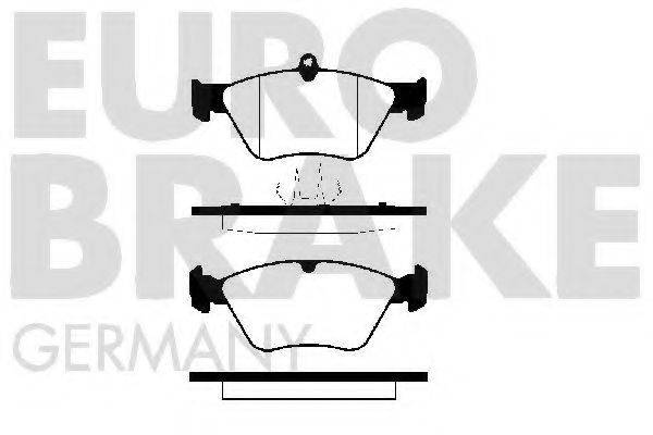 Комплект тормозных колодок, дисковый тормоз EUROBRAKE 5502229978