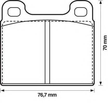 Комплект тормозных колодок, дисковый тормоз JURID 571215D