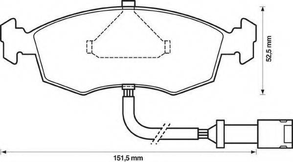 Комплект тормозных колодок, дисковый тормоз JURID 571351D