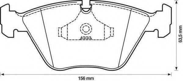 Комплект тормозных колодок, дисковый тормоз JURID 571355J-AS