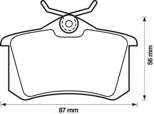 Комплект тормозных колодок, дисковый тормоз JURID 571361J-AS