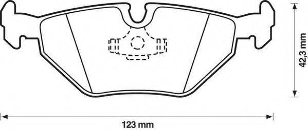Комплект тормозных колодок, дисковый тормоз JURID 571387J-AS