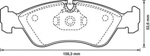 Комплект тормозных колодок, дисковый тормоз JURID 571391J-AS