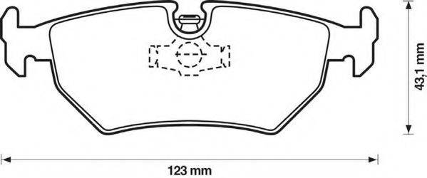 Комплект тормозных колодок, дисковый тормоз JURID 571395J-AS