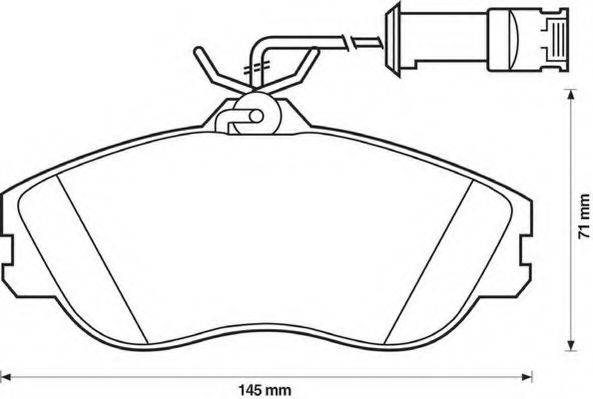 Комплект тормозных колодок, дисковый тормоз JURID 571402J-AS