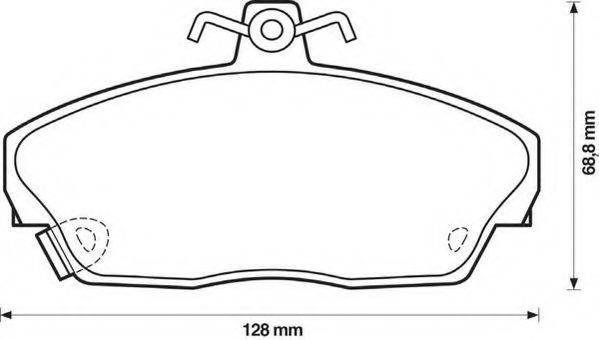 Комплект тормозных колодок, дисковый тормоз JURID 571438D