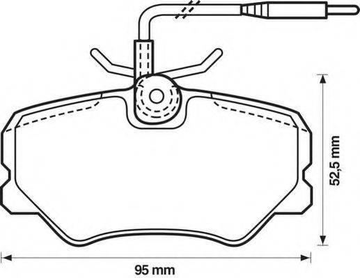Комплект тормозных колодок, дисковый тормоз JURID 571510J-AS