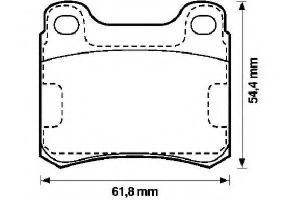 Комплект тормозных колодок, дисковый тормоз JURID 571555J-AS