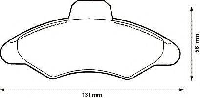 Комплект тормозных колодок, дисковый тормоз JURID 571726J-AS
