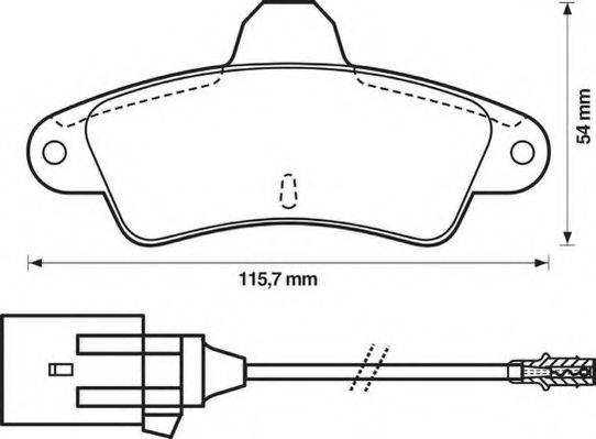 Комплект тормозных колодок, дисковый тормоз JURID 571755D