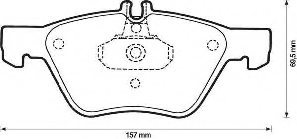 Комплект тормозных колодок, дисковый тормоз JURID 571876J-AS