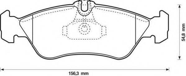 Комплект тормозных колодок, дисковый тормоз JURID 571910J-AS