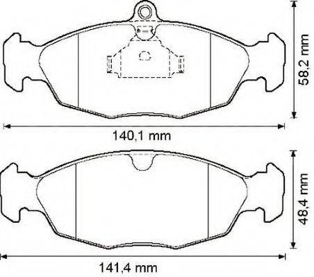 Комплект тормозных колодок, дисковый тормоз JURID 571924J-AS