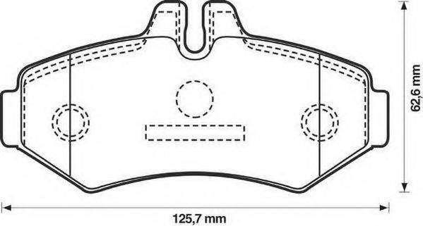 Комплект тормозных колодок, дисковый тормоз JURID 571950J-AS
