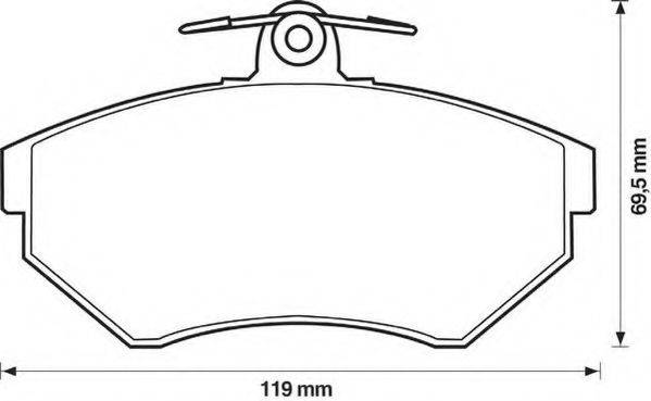 Комплект тормозных колодок, дисковый тормоз JURID 571955J-AS