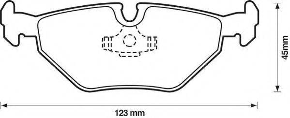 Комплект тормозных колодок, дисковый тормоз JURID 571960J-AS