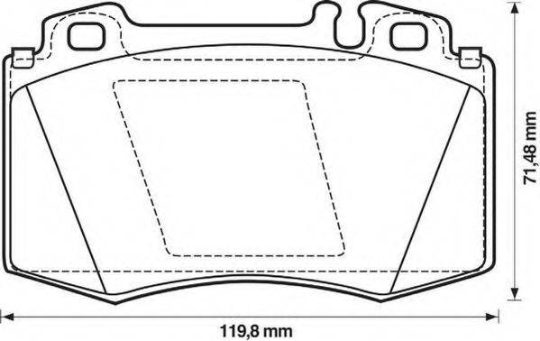 Комплект тормозных колодок, дисковый тормоз JURID 571961J-AS