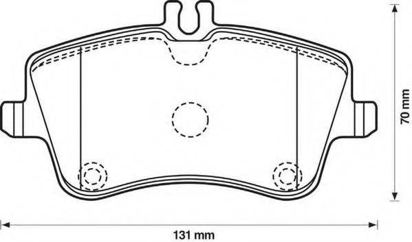 Комплект тормозных колодок, дисковый тормоз JURID 571986J-AS
