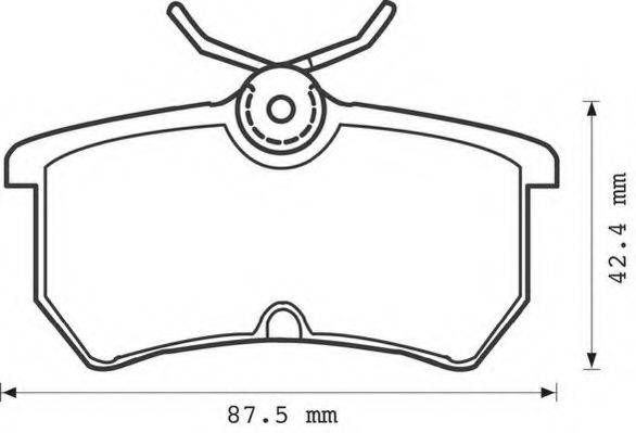 Комплект тормозных колодок, дисковый тормоз JURID 571998D