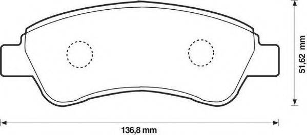 Комплект тормозных колодок, дисковый тормоз JURID 573030J-AS