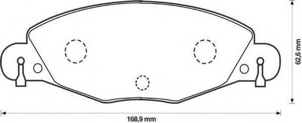 Комплект тормозных колодок, дисковый тормоз JURID 573139J-AS