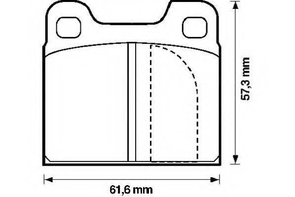 Комплект тормозных колодок, дисковый тормоз JURID 571230J