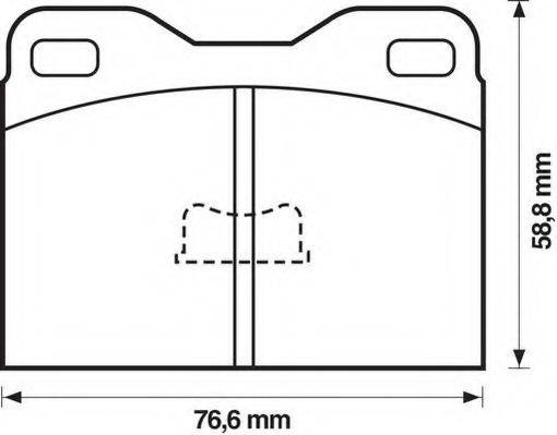 Комплект тормозных колодок, дисковый тормоз JURID 571245J
