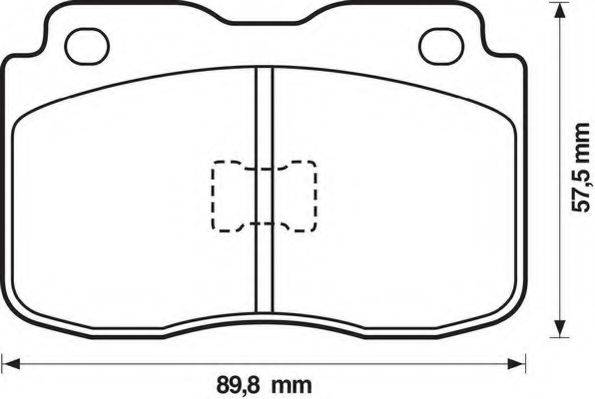 Комплект тормозных колодок, дисковый тормоз JURID 571305J