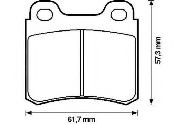 Комплект тормозных колодок, дисковый тормоз JURID 571388J