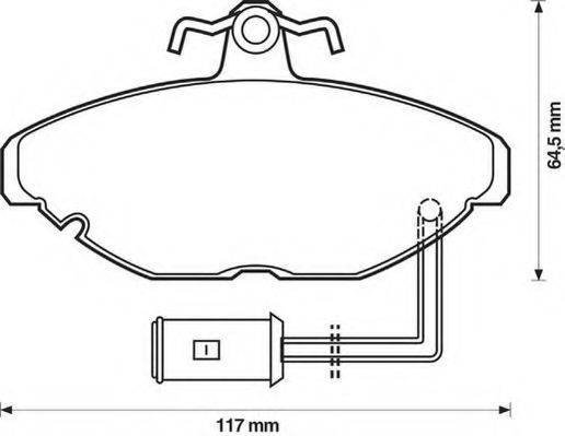 Комплект тормозных колодок, дисковый тормоз JURID 571401J