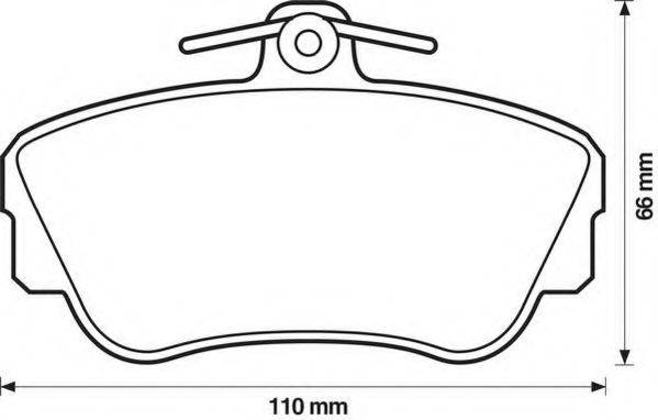 Комплект тормозных колодок, дисковый тормоз JURID 571414J