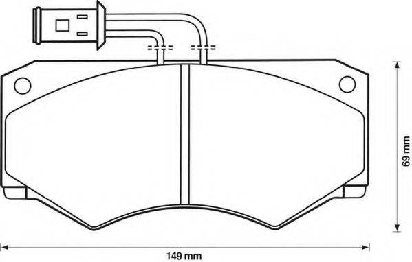 Комплект тормозных колодок, дисковый тормоз JURID 571446J
