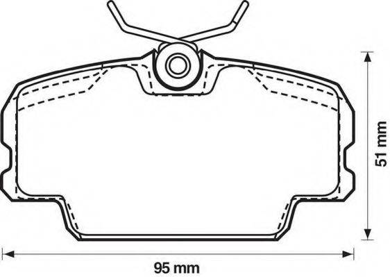 Комплект тормозных колодок, дисковый тормоз JURID 571559J